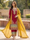 KB 3306 Heavy Chinon Embroidery Work Top With Bottom Dupatta Wholesale In India